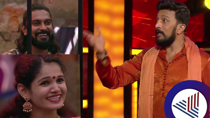 Chaitra Kundapur told to Sudeep that she learnt speaking in Bigg Boss House and  Ranjith taught suc