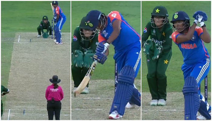 watch video sajana sajeevan scored winning run against pakistan