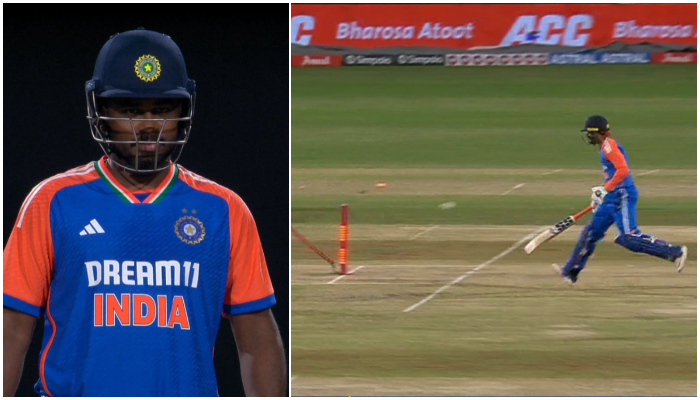 social media trolls sanju samson after abhishek sharma run out