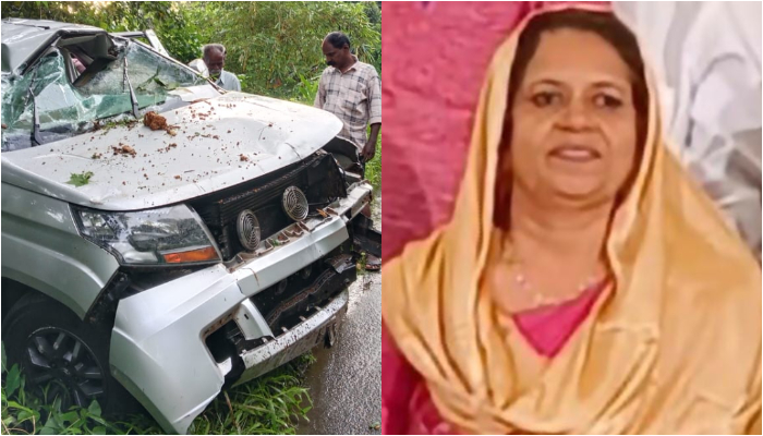 A mother died in a car accident on her daughter's wedding day in erumeli pathanamthitta