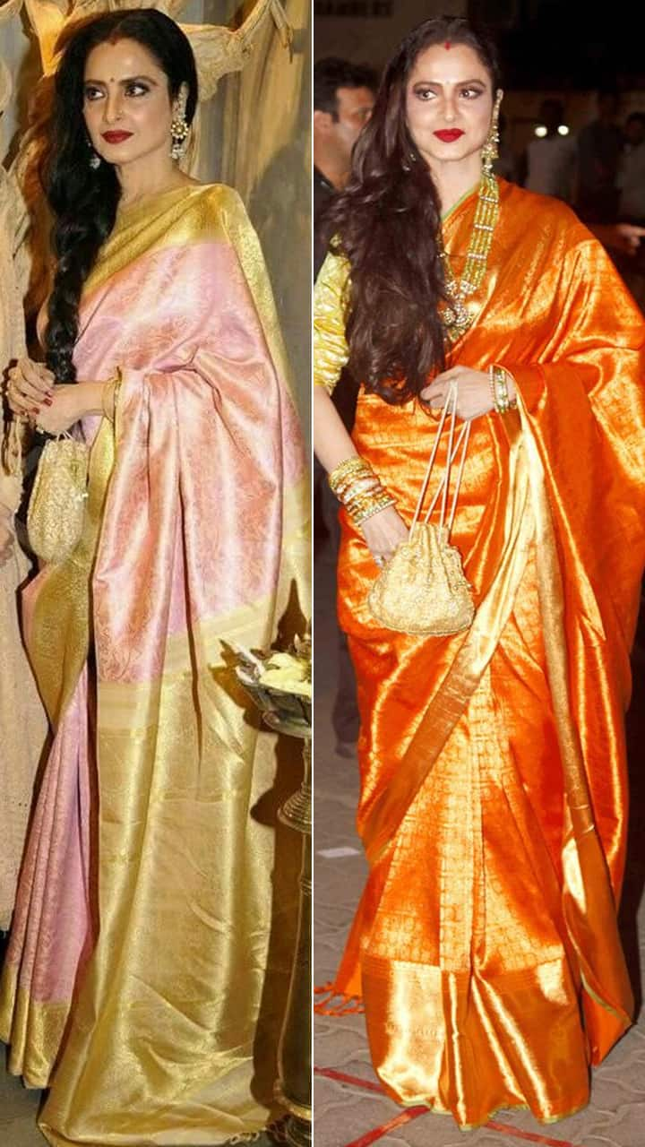 Rekha s exquisite saree collection; 7 royal silk sarees ATG