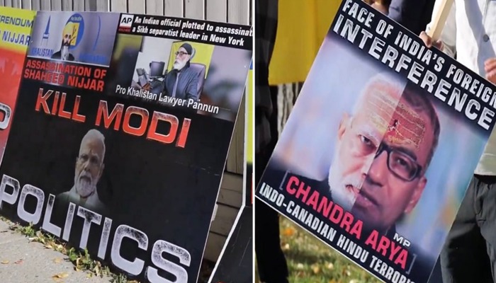 Khalistanis in Canada call for PM Modi's assassination, poster with bullet mark sparks outrage (WATCH) snt