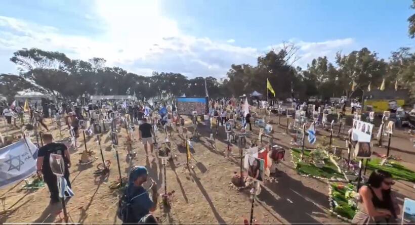 Victims' families break down in tears at Nova festival site to mark one year of October 7 massacre (WATCH)