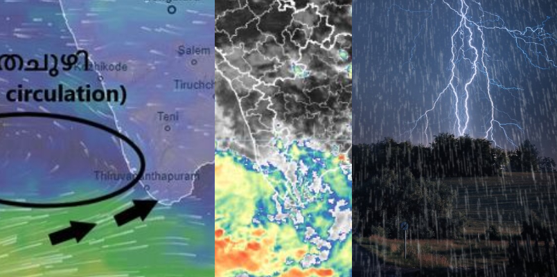 cyclonic circulation lies over South Kerala imd issues orange and yellow alert for several districts expect havy rain