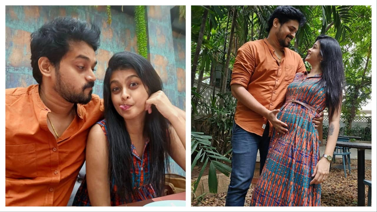 Sun tv couple Niveditha Pankaj and Surender Reveal Pregnancy mma