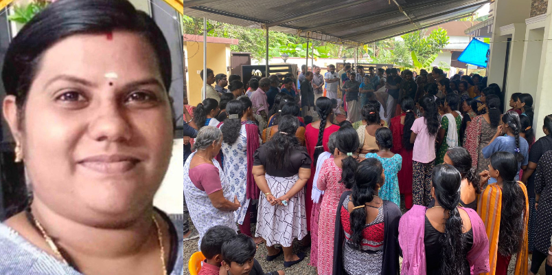 Alappuzha woman Saranya body, who died by suicide over visa fraud, was cremated in Alappuzha