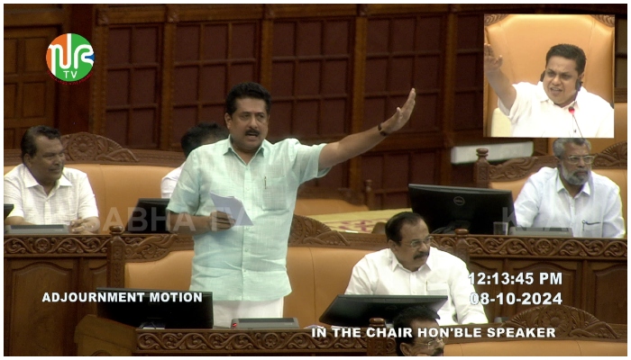 Adjournment motion in Kerala Assembly session on ADGP-RSS meeting opposition raised malappuram gold smuggling 