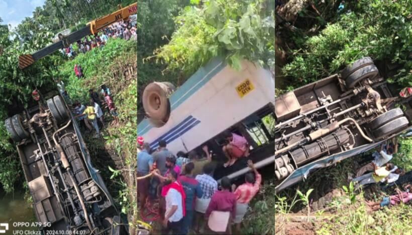 Kerala: KSRTC bus overturns into river in Kozhikode; two dead, multiple injuries reported