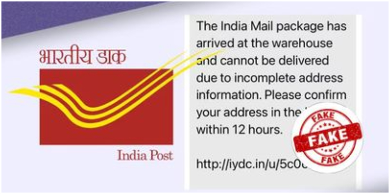 Fake message on behalf of postal department asking to update address to receive parcel kerala police warning