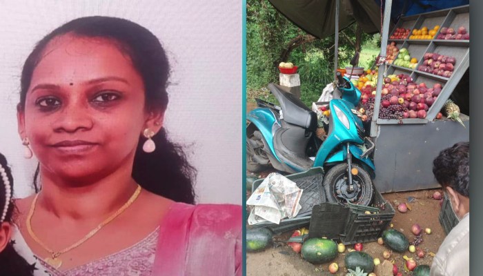 Accident in Palakkad after a car hits a scooter; Railway health inspector dies