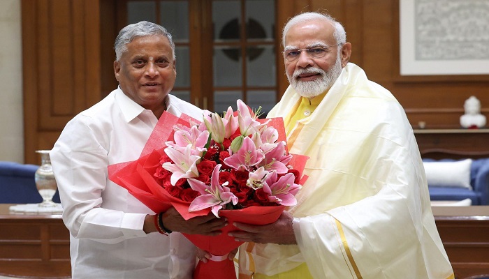 Union Minister V Somanna Met PM Narendra Modi grg 