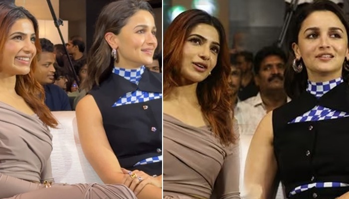 Video Alia Bhatt bonds with Samantha Ruth Prabhu, sings 'Oo Antava' at Jigra event RBA