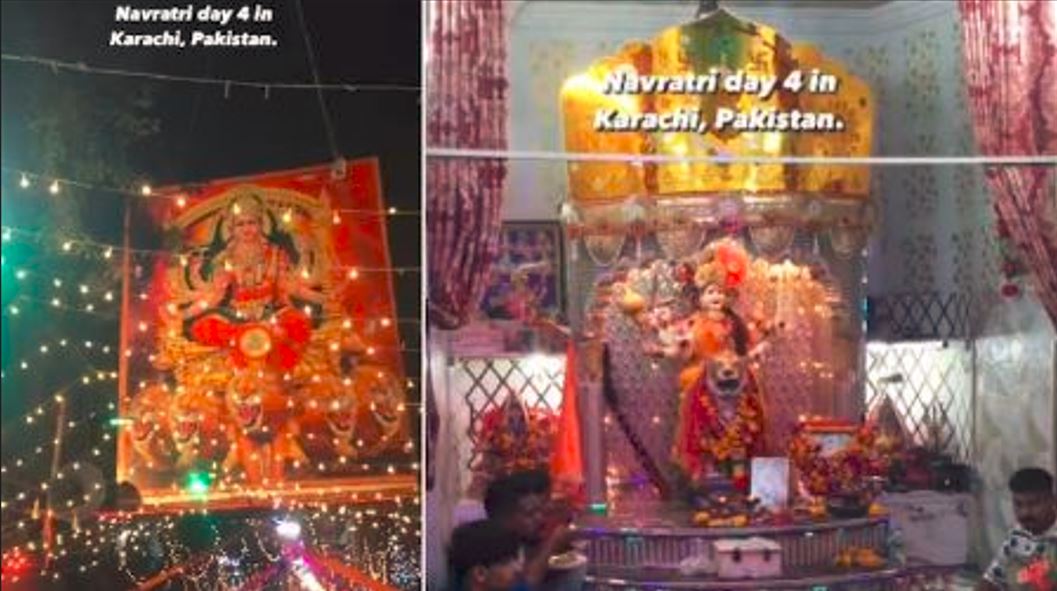 Viral Video Karachis Navratri Celebrations Captured by Pakistani Influencer