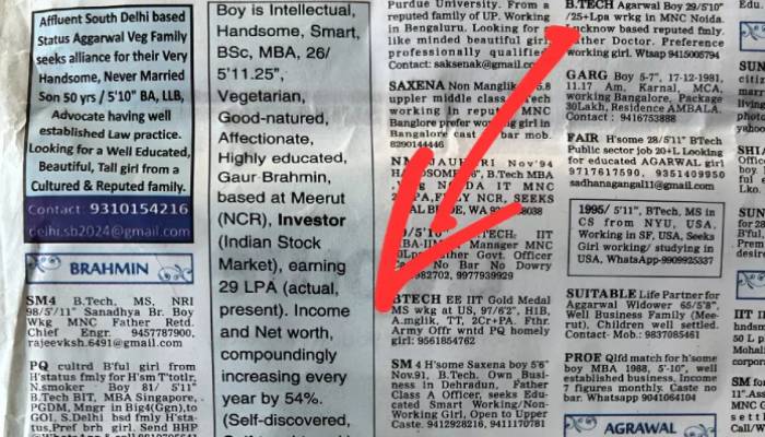 29 lakh lpa 54 percent annual growth matrimonial ad went viral 