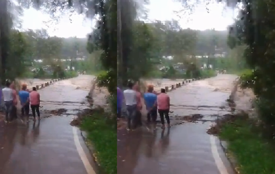 Mangalurus Neri bridge sinks again due to heavy rain people are worried gvd