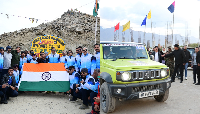 Ladakh LG flags-off IAF-Uttarakhand War Memorial car rally from Leh anr