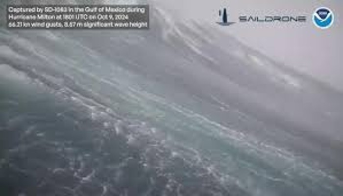 Strong winds & giant waves! Drone captures monstrous 28-foot wave inside Hurricane Milton (WATCH)