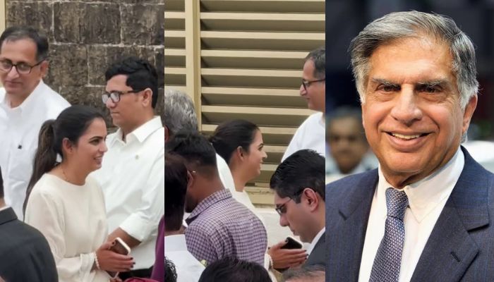 Reliance Mukesh nita Ambani daughter Isha trolled for laughing at Ratan Tata prayer meet mrq