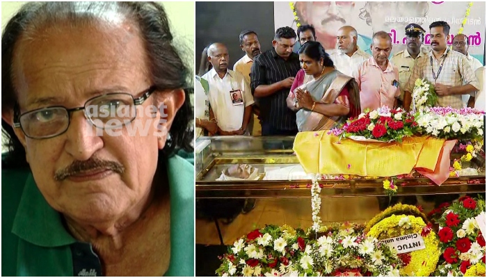 malayalam actor tp madhavan cremated in thycaud santhikavadam