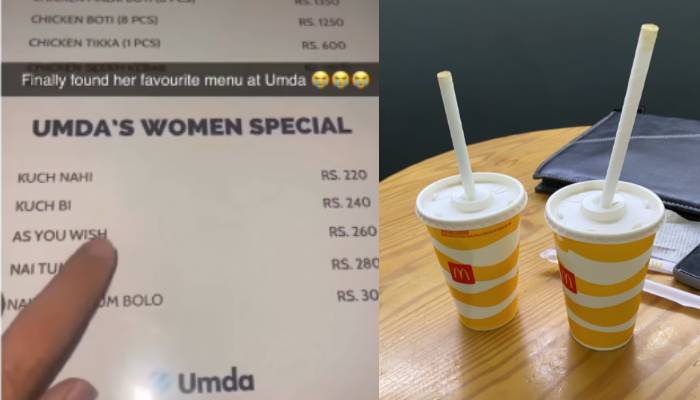 special items for women restaurant menu went viral 