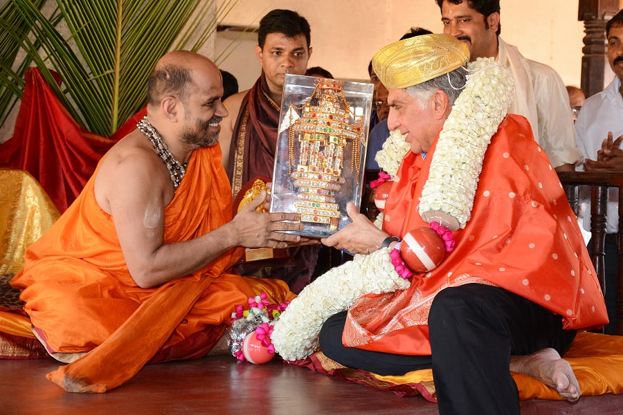 Ratan Tata visited the original site of Puttige Mutt in Udupi gvd