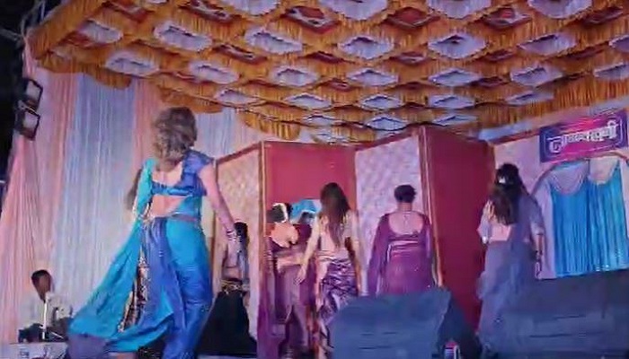 Obscene dance by young women during Navaratri celebrations in Vijayapura grg 