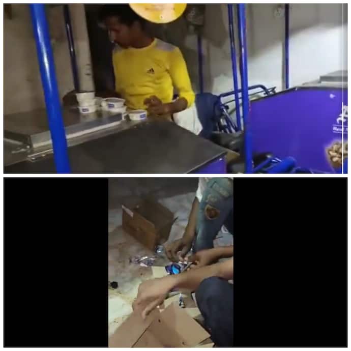 Video captures men brazenly scraping off expiry dates from Amul ice cream in Delhi; sparks concern (WATCH)