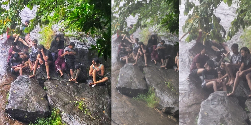 heavy rains trigger flash flood at idukki thodupuzha tourists trapped in river