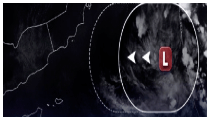 tropical depression leading to rainfall in oman 