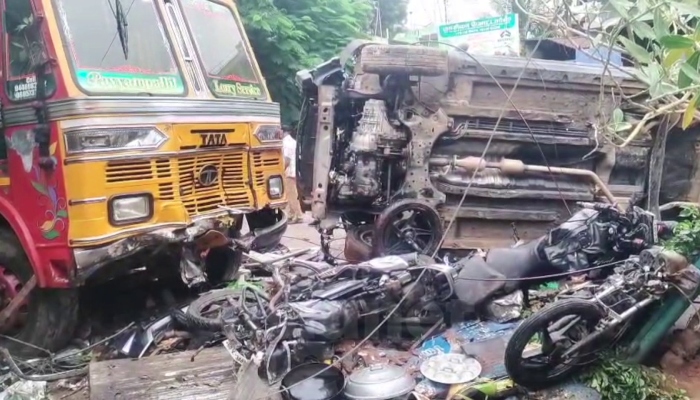 lorry accident in tamilnadu theni  one died