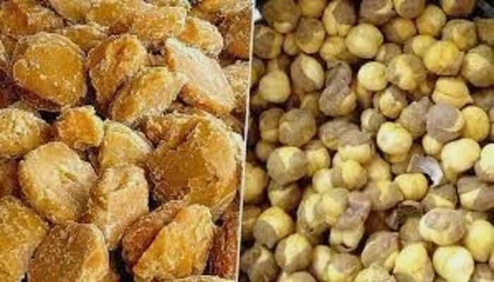 Surprising Health Benefits Jaggery and Roasted Chana in tamil mks