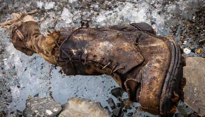 missing climber Andrew Comyn Sandy Irvines foot found after 100 years everest 