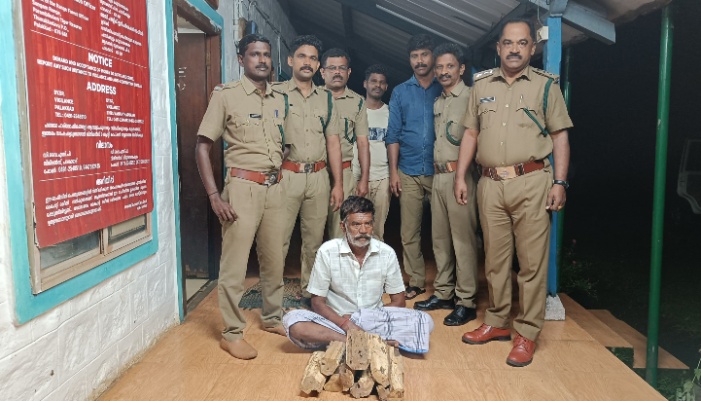 Forest department team arrested one in connection with sandal wood theft in Parambikkulam