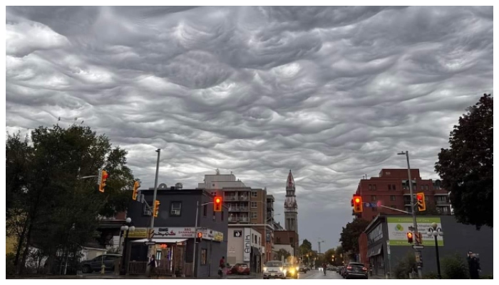 Social media claims that the clouds seen in ottawa's skies are like van Gogh's pictures 