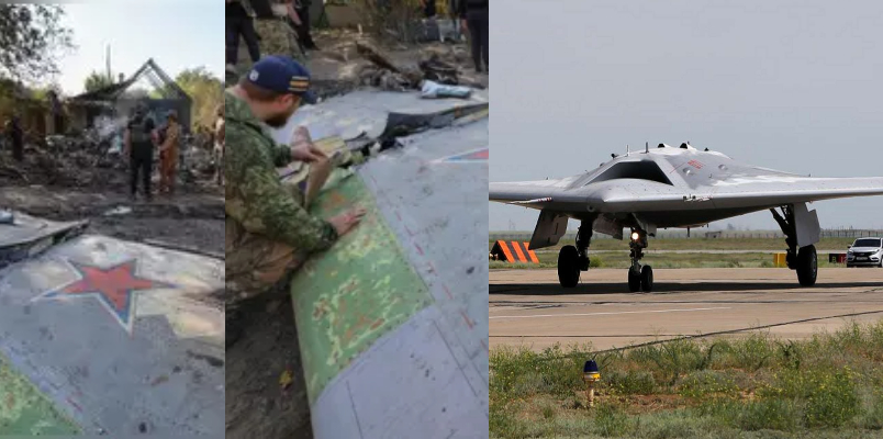 Russian stealth drone crashes in Ukraine mystery behind the falling S-70 Okhotnik drone 