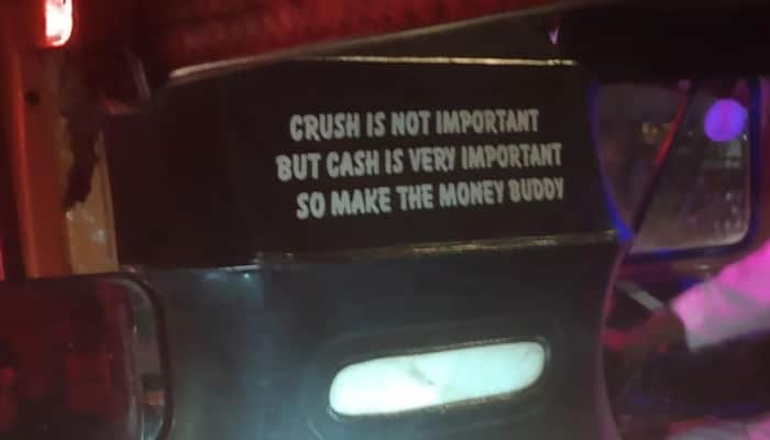 Crush is not important, but cash is Cheeky quote on Mumbai auto goes viral, sparks hilarious reactions snt