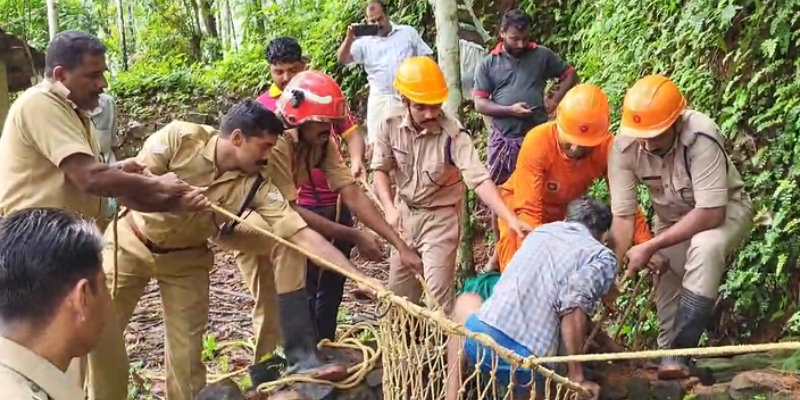 Man trapped well after found snake while rescuing calf