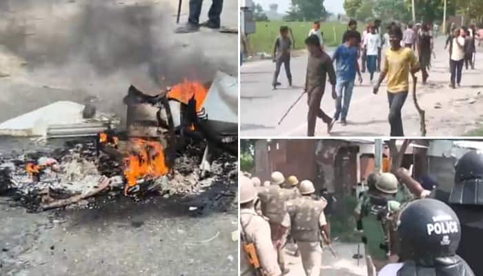 uttar pradesh Bahraich on the boil: Tensions surge after man dies during Durga idol immersion, police use tear gas (WATCH) snt