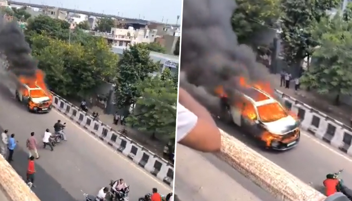 This is the reason car moving after catches fire in Jaipur