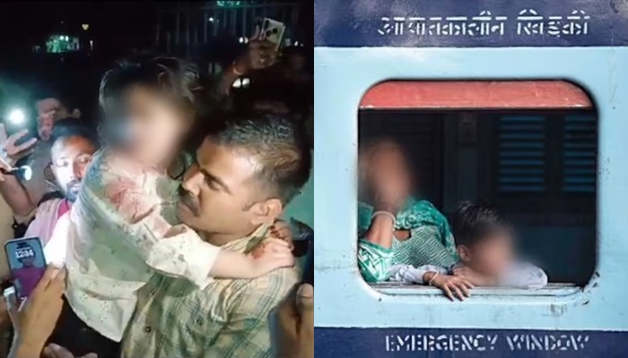 Uttarpradesh Mathura girl jumped out from moving Train emergency window san