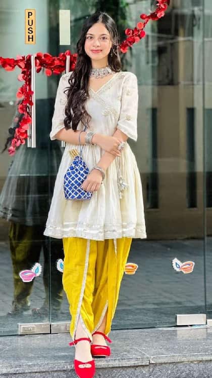 Angrakha Kurti-Dhoti Suit