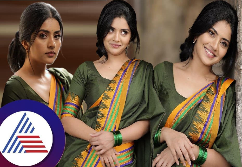 Megha Shetty looks most beautiful in saree pav 