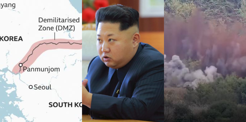 north korea blown inter korean roads tensions pyongyang