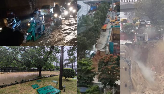 Bengaluru rains Downpour for 18 hours creates havoc wall collapse reported at Manyata Tech Park WATCH vkp