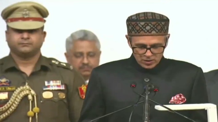 Omar Abdullah takes oath as first chief minister of Union territory Jammu and Kashmir AJR