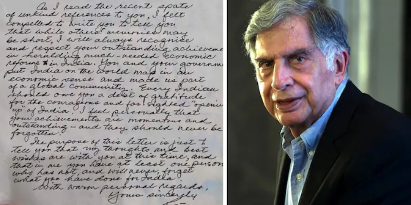 Ratan Tata's 1996 Letter To Narasimha Rao 