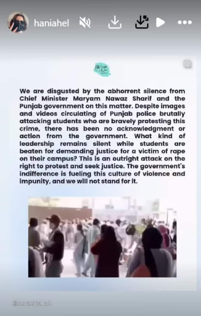 Pakistani stars Mahira Khan, Hania Aamir and others condemn 'Shameful' rape of Lahore student RTM