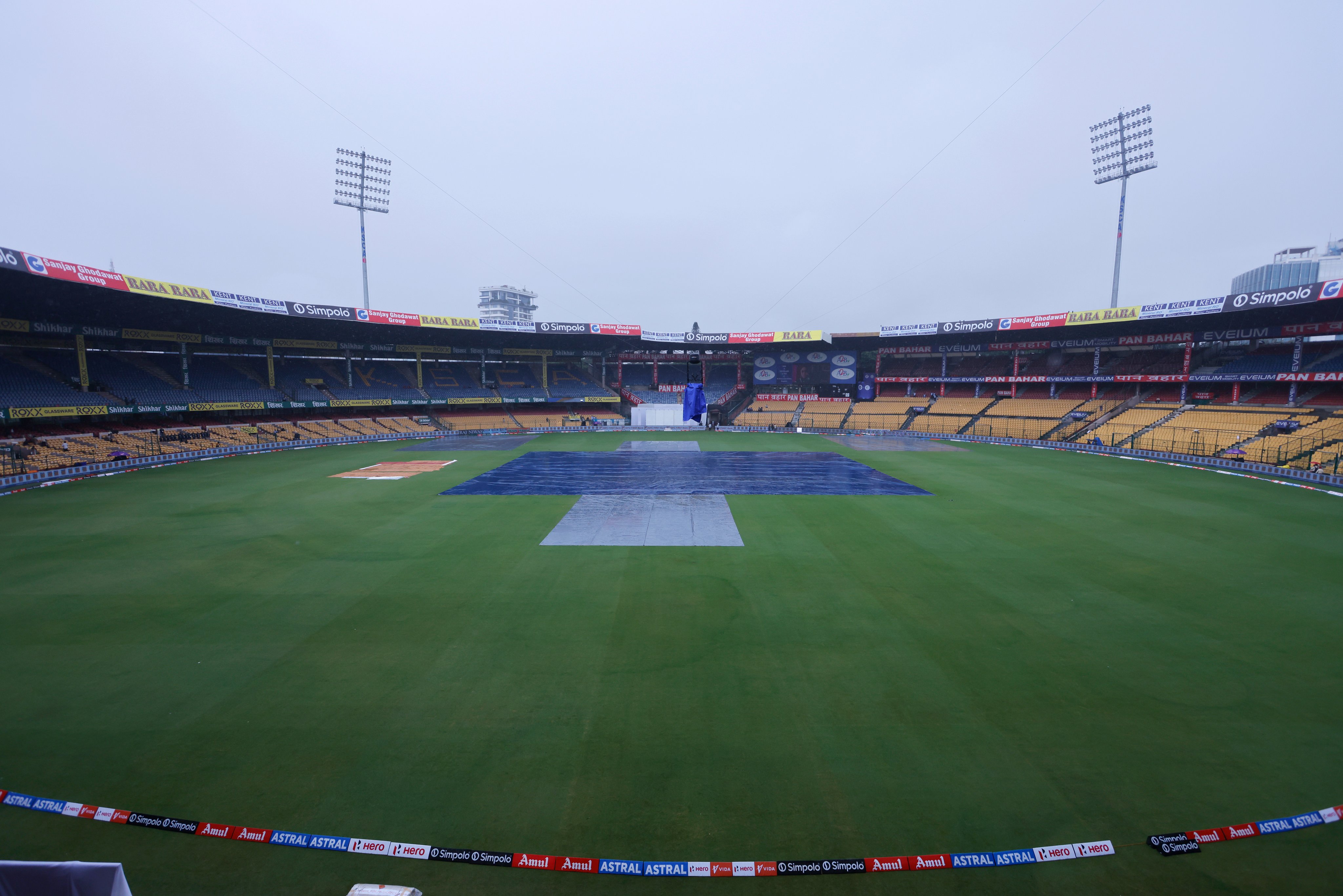 India vs New Zealand bengaluru test day one stumps