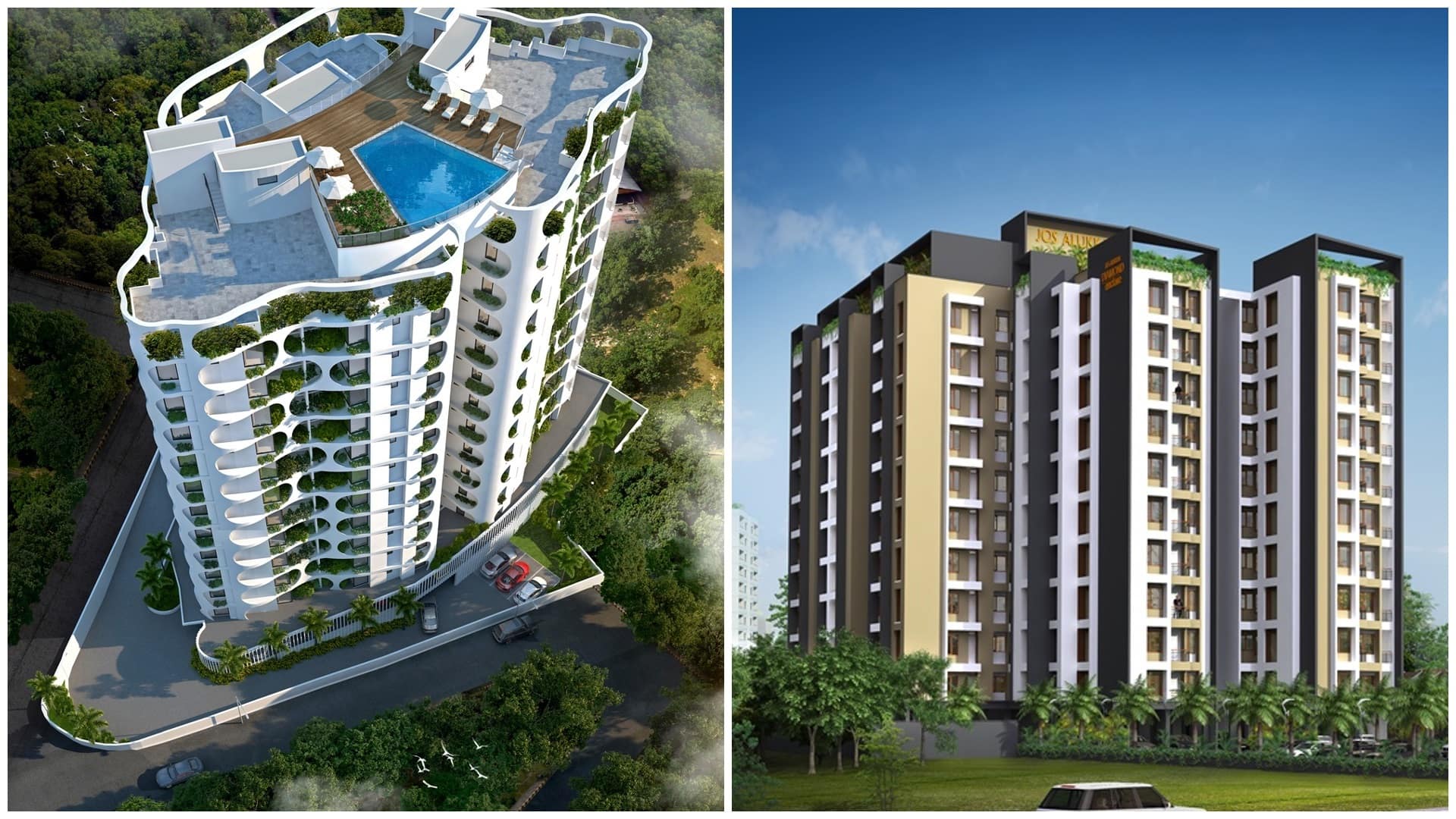 Jos Alukkas Properties luxury flats in Thrissur and Thiruvananthapuram