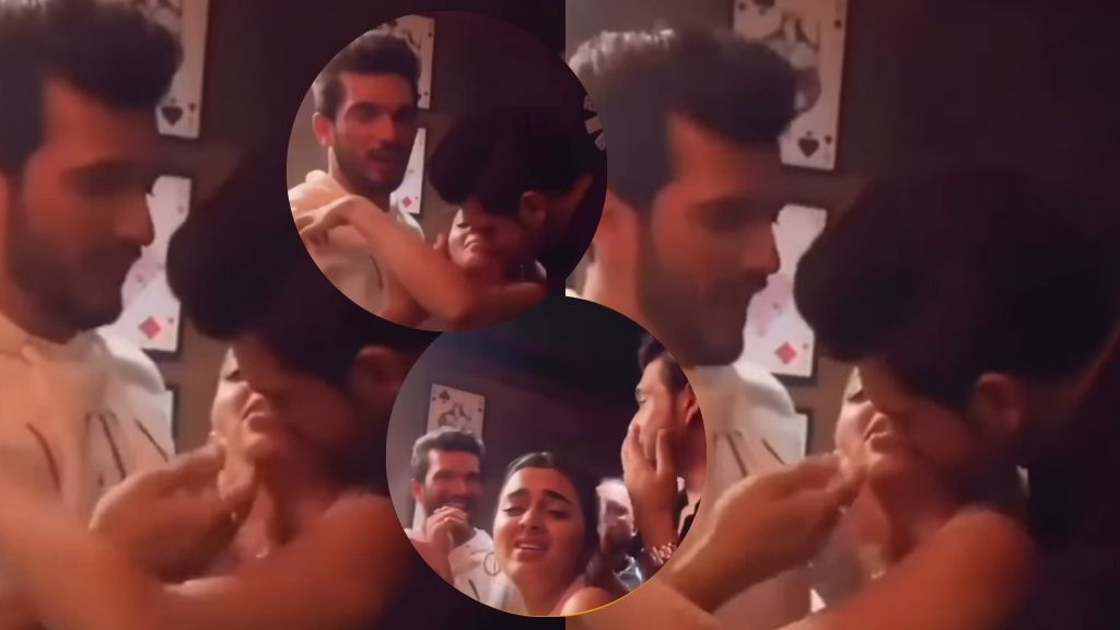 Actor Karan kundra kissed girlfriend tejasswi Prakash in public roo